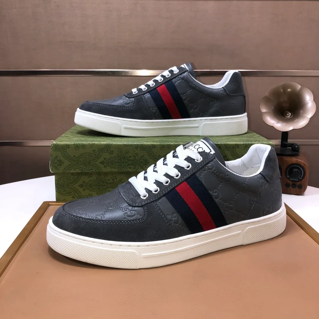 Men's shoes💰440💰[GUCCI] Official website 1:1 men's sports shoes are now on the market. They are made of original fabric + water-dyed sheepskin lining, plus the official website original 1:1 comfortable outsole. Fashionable and versatile, super comfortable and breathable. Standard shoe size 38/45 (custom-made size 45 is non-refundable)